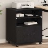 VidaXL Suport pentru imprimantă Stejar negru 60 x 48 x 74 cm 862287
