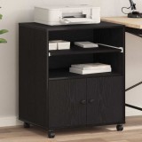 vidaXL Suport pentru imprimantă Stejar negru 60 x 48 x 74 cm