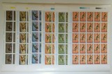 ✅RO 1994 LP 1341 ," Animale preistorice " , serie in coli complete de 25 ,MNH ( posibile defecte minore pe marginile albe )