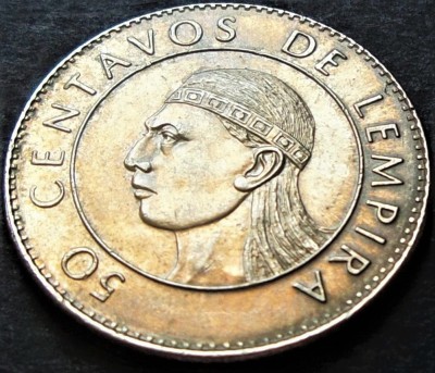 Moneda exotica 50 CENTAVOS de LEMPIRA - HONDURAS, anul 1978 * cod 3449 foto