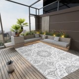 vidaXL Covor de exterior, ARAKIL gri deschis, 140x200 cm, PP