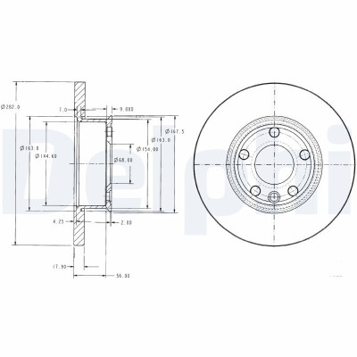 DELPHI BG2898 Disc frana foto