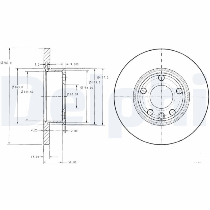 DELPHI BG2898 Disc frana