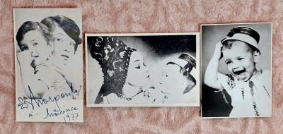 Fotografii Margareta Paslaru si Marinica 1976 - 1977 Autograf foto