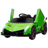 Cumpara ieftin Lamborghini Veneno Electric cu Licenta 12V pentru Copii cu Usi Tip Fluture, Baterie Portabila, Claxon, pentru 3-6 ani, Verde HOMCOM | Aosom RO