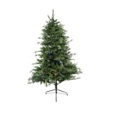 Brad Artificial de Craciun e-Mazing , Becuri LED incluse in ramuri, inaltime 180 cm, diametru 128 cm, 1246 ramuri