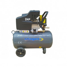 Compresor aer Stager HM2050B, 50L, 8bar, 200L/min, monofazat, angrenare directa