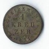 Moneda 1 kreuzer 1835 - Hesse-Darmstadt, 0,77 g argint 0,187
