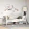 vidaXL Cadru de pat de zi cu headboard Alb 80 x 200 cm Oțel