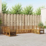 vidaXL Seturi de canapele 10 pcs natural Lemn Solid de Acacia 3375569