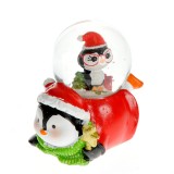 Glob decorativ de Craciun cu pinguin