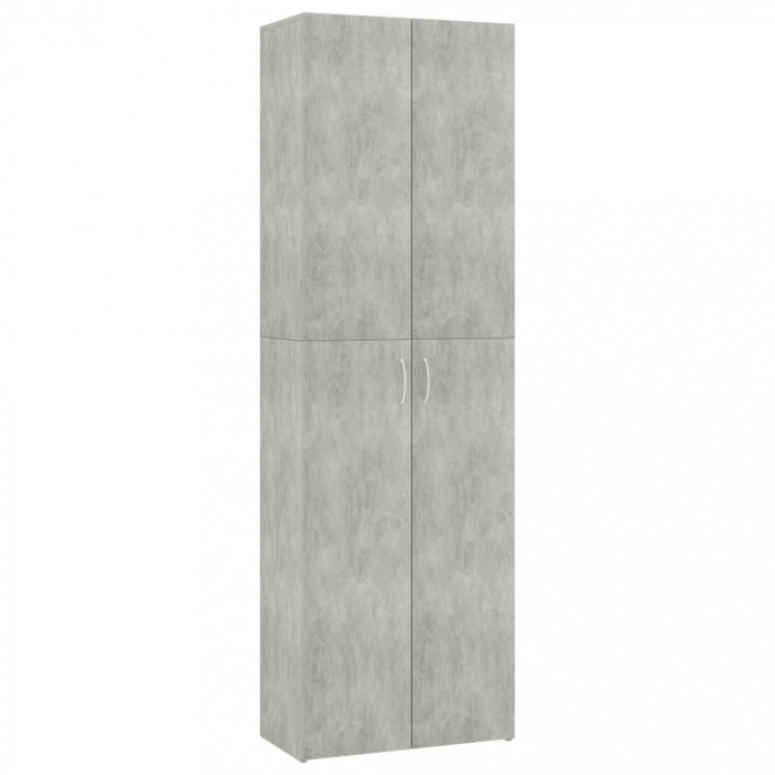 Dulap de birou, gri beton, 60x32x190 cm, PAL