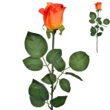 Floare Artificială, Trandafir, Tulpină Lungă, Culoare Portocaliu, 60cm, Oem