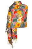 Fular casmir dama F, Dacali, multicolor, 180 x 70 cm, Marime universala