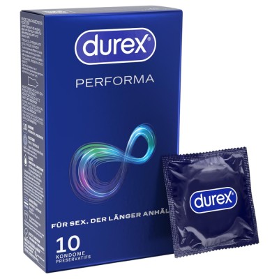 Prezervative cu efect de intarziere Durex Performa 10 buc foto