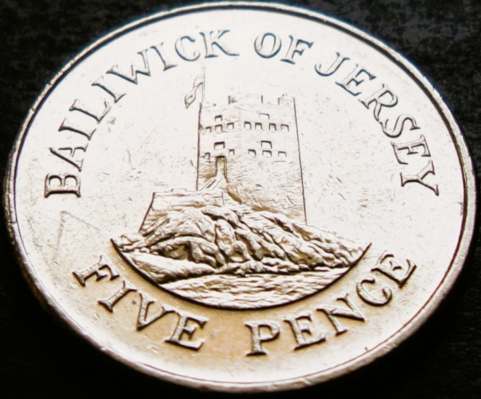 Moneda 5 PENCE - JERSEY, anul 2008 * cod 4925