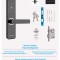 Yala/clanta inteligenta smart, compatibil usa metalica, aplicatie telefon, control de la distanta, citire ampreta, cod acces, card acces, cheie acces,
