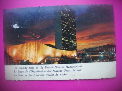 HOPCT 7754 SEDIUL ONU NATIUNILE UNITE -NEW YORK CITY -STAMPILOGRAFIE/FRANCATURA-SUA-AMERICA DE NORD -CIRCULATA foto