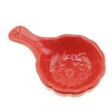 Suport din ceramica pentru ardere conuri parfumate si ierburi naturale lingura rosie 125cm, Stonemania Bijou