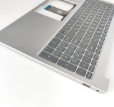 Carcasa superioara cu tastatura palmrest Laptop, HP, 15-FD, 15T-FD, TPN-Q287, N36751-001, KTAFA0PD001020, iluminata, argintie, layout US