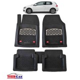 Covorase Auto TeamCar&reg; Tip Tavita Compatibile Volkswagen Golf 7 Hatchback 3 uși (2012&ndash;2020) Negru marmorat), Cauciuc