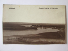 Rara! Carte postala foto Calarasi-Canalul Borcea si pescariile,scrisa anii 20 foto