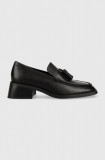 Vagabond Shoemakers mocasini de piele BLANCA femei, culoarea negru, cu platforma, 5517.001.20