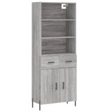 Cumpara ieftin Dulap inalt, gri sonoma, 69,5x34x180 cm, lemn compozit