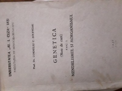 Genetica fasc.1 Corneliu C. Zolyneak 1974 foto