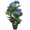 Planta artificiala hydrangea cu ghiveci, 60 cm, albastru