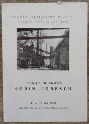 Expozitia de grafica Sorin Ionescu 1960 foto