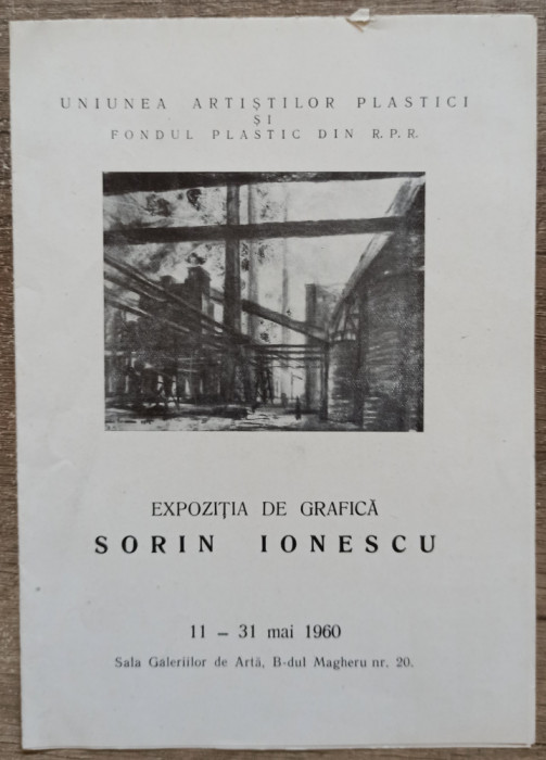 Expozitia de grafica Sorin Ionescu 1960