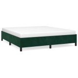 Cumpara ieftin Cadru de pat fara saltea, verde inchis, 180x200 cm, catifea