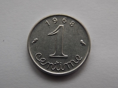 1 CENTIME 1968 FRANTA-AUNC foto