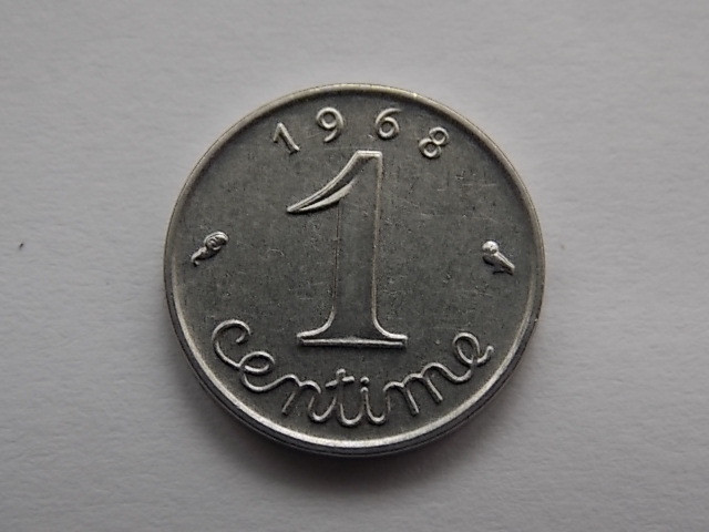 1 CENTIME 1968 FRANTA-AUNC