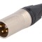 Conector XLR mufă tată PIN 3 drept EMC/EMI - cablu lipire
