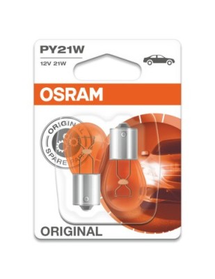 Set 2 Becuri 12V PY21W Original Blister Osram foto