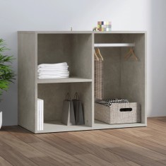 Gossi dulap de dressing, gri beton, 80x40x65 cm, lemn compozit