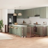 vidaXL Poartă c&acirc;ini pliabilă cu ușă 8 panouri maro 640 cm, lemn plop 3155750