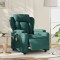 vidaXL Fotoliu electric de masaj rabatabil, verde &icirc;nchis, textil 3204476