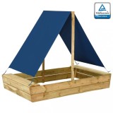 Groapa Nisip Copii vidaXL, Lemn Pin Tratament, 160x100x133cm, Acoperiș Protecție Solară, Joacă Exterior, +2 Ani, Max 50kg