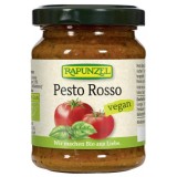 Pesto Rosso Vegan Bio Rapunzel 125g - Sos Italian din Rosii Uscate si Busuioc, Fara Gluten