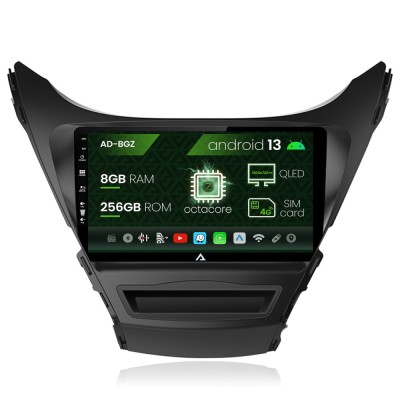 Navigatie Hyundai Elantra (2012-2014), Android 13, Z-Octacore 8GB RAM + 256GB ROM, 9Inch - AD-BGZ9008+AD-BGRKIT177 foto