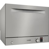 Masina de spalat vase Bosch SKS2ITI00E, compacta independenta, 6 seturi, 55 cm, Argintie