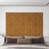 Panouri de perete, 12 buc., maro, 30x30 cm, catifea, 0,54 m&sup2;