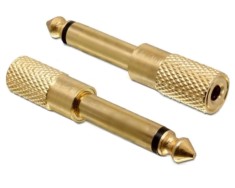 Mufa Adaptor audio Jack 3.5mm Mama la 6.35mm Tata, 2 pini, Mono, Active