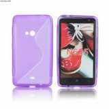 Husa Silicon S-Line Mov Nokia Lumia 630 / 635, Protectie Telefon, Flexibila