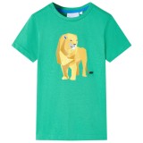 Tricou pentru copii, verde, 140, vidaXL