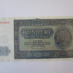 Rara! Germania Democrata/R.D.G. 100 Mark 1948 UNC