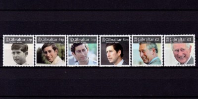 ✅(S17)Gibraltar 2018 &amp;quot;Charles-Print de Wales &amp;quot;,nominal 7.36 &amp;pound;,Mi. CV 19.50 &amp;euro;,MNH foto